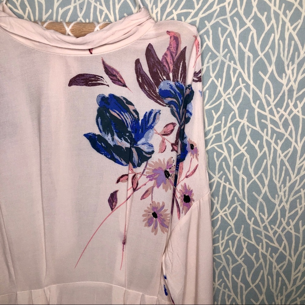 Free People Ivory Floral Print Dress or Long Tunic - Picture 5 of 8